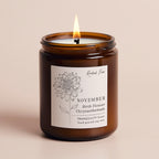 Birth Flower Birthday Gift Jar Candle