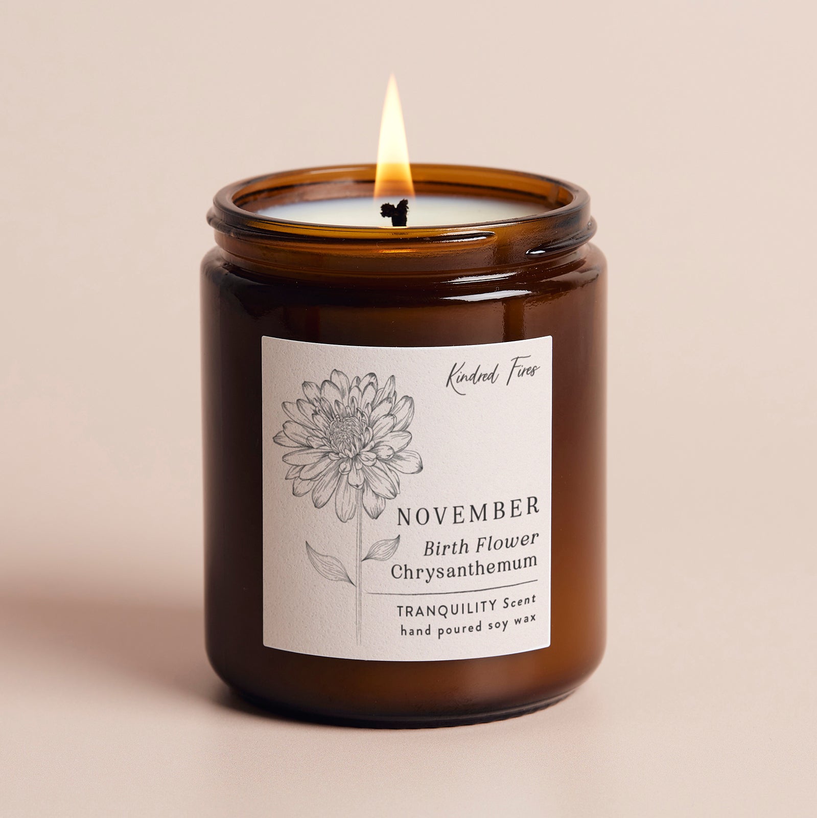 Birth Flower Birthday Gift Jar Candle