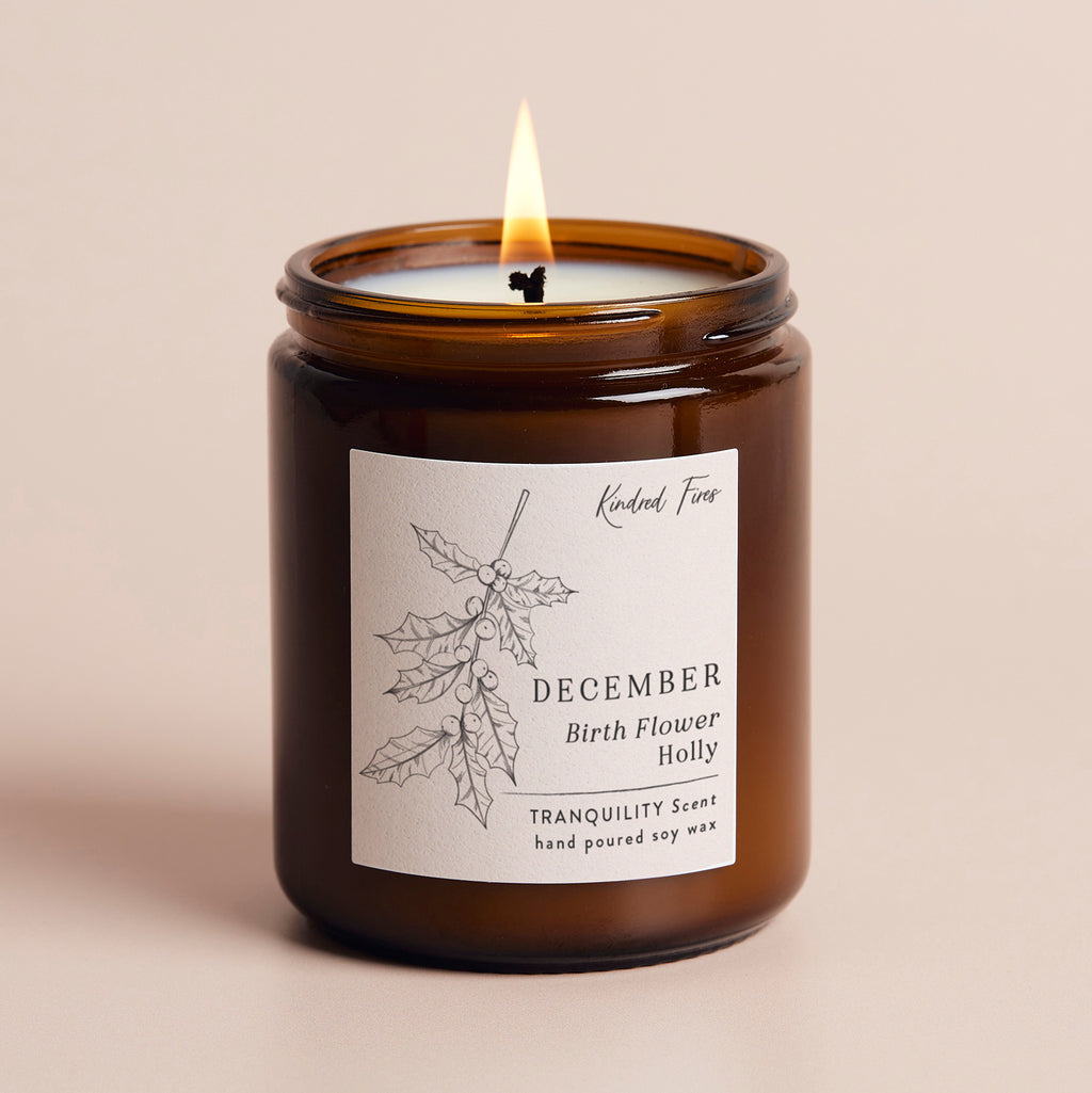 Birth Flower Birthday Gift Jar Candle