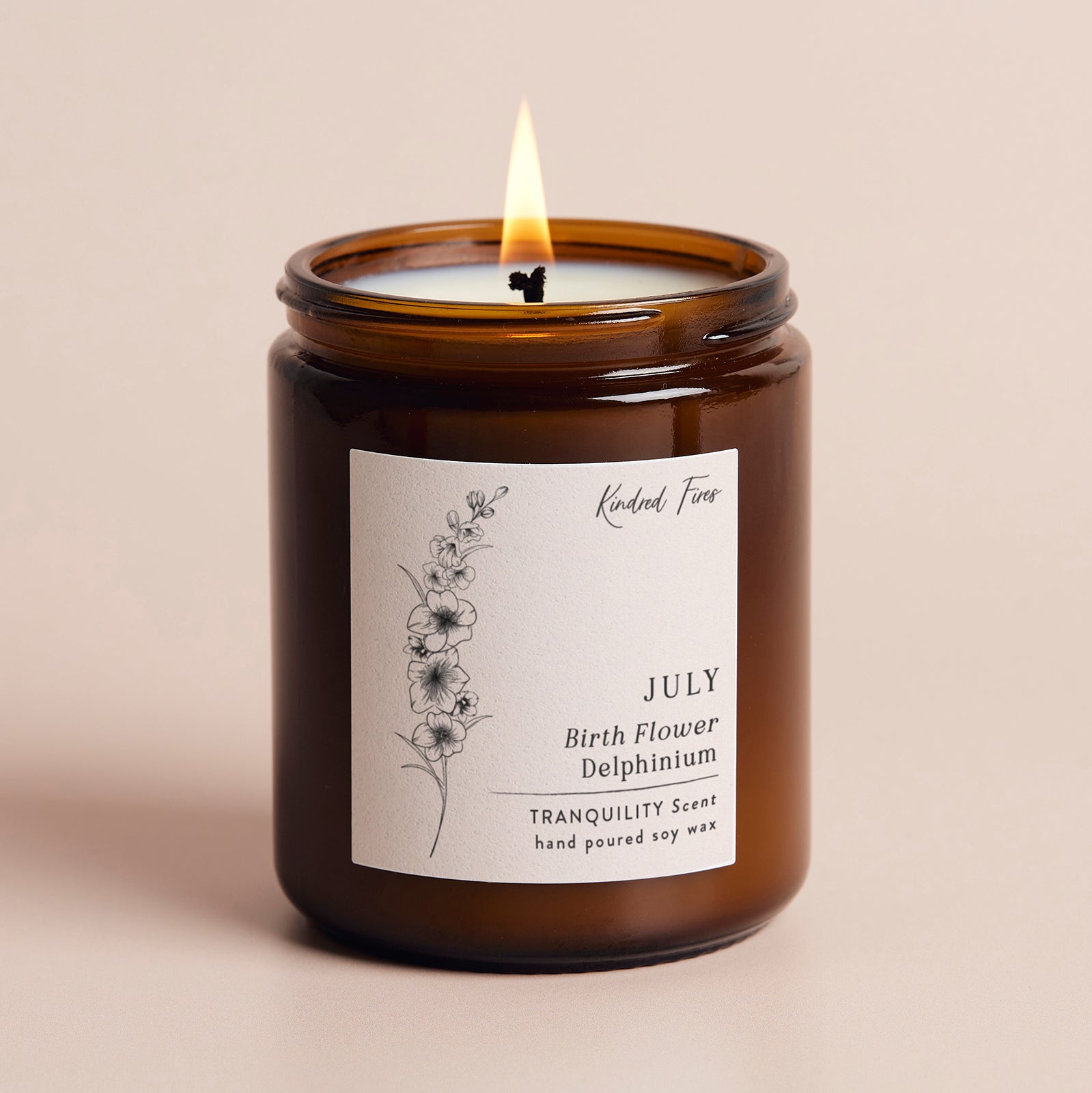 Birth Flower Birthday Gift Jar Candle