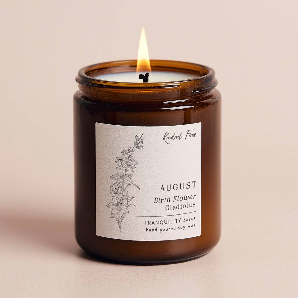 Birth Flower Birthday Gift Jar Candle