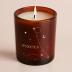 Constellation Birthday Gift Amber Glow Through Candle