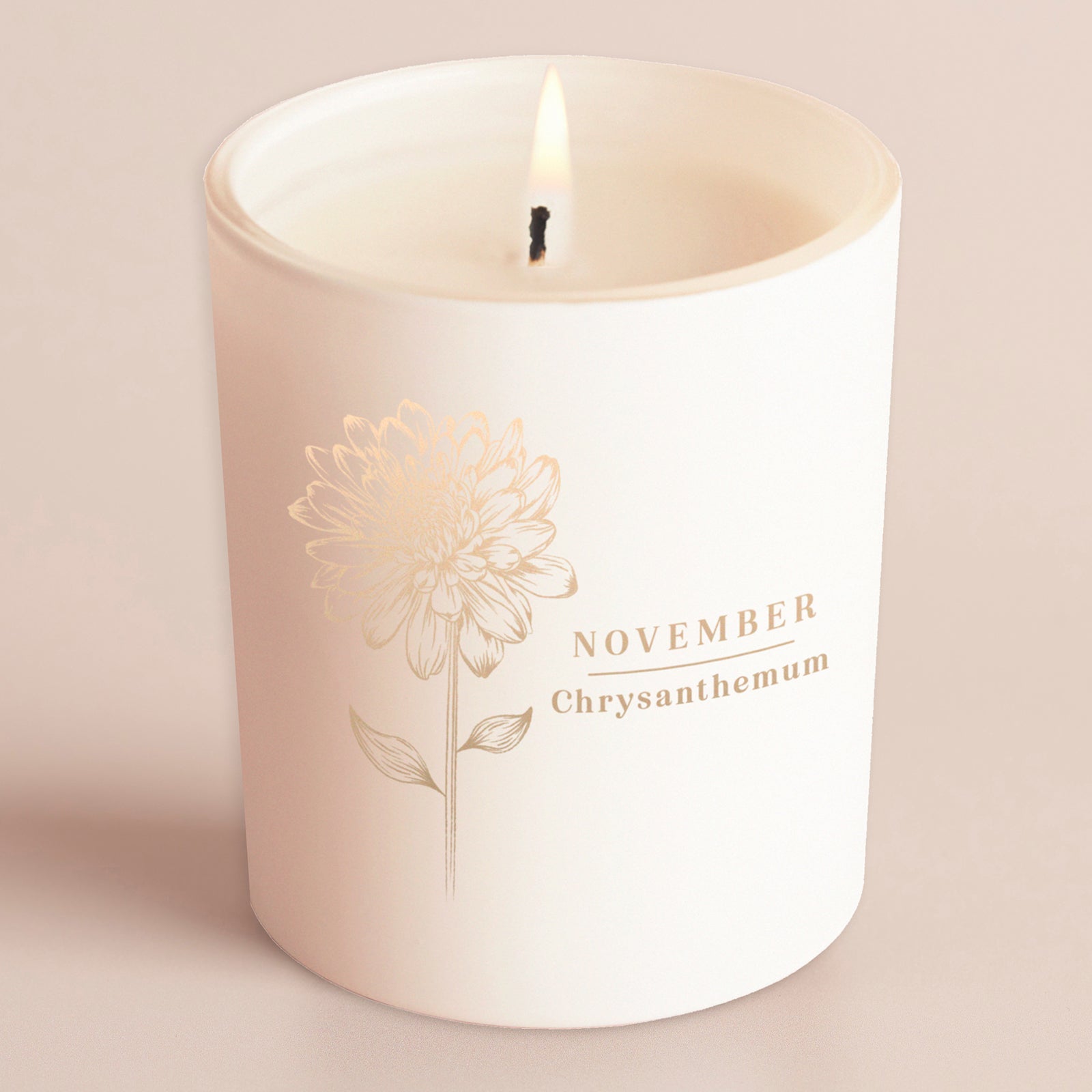 Birth Flower Birthday Gift Glow Through Candle