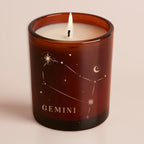 Constellation Birthday Gift Amber Glow Through Candle