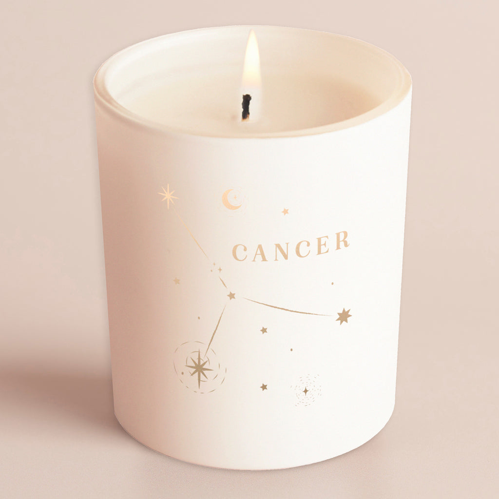 Constellation Birthday Gift White Glow Through Candle