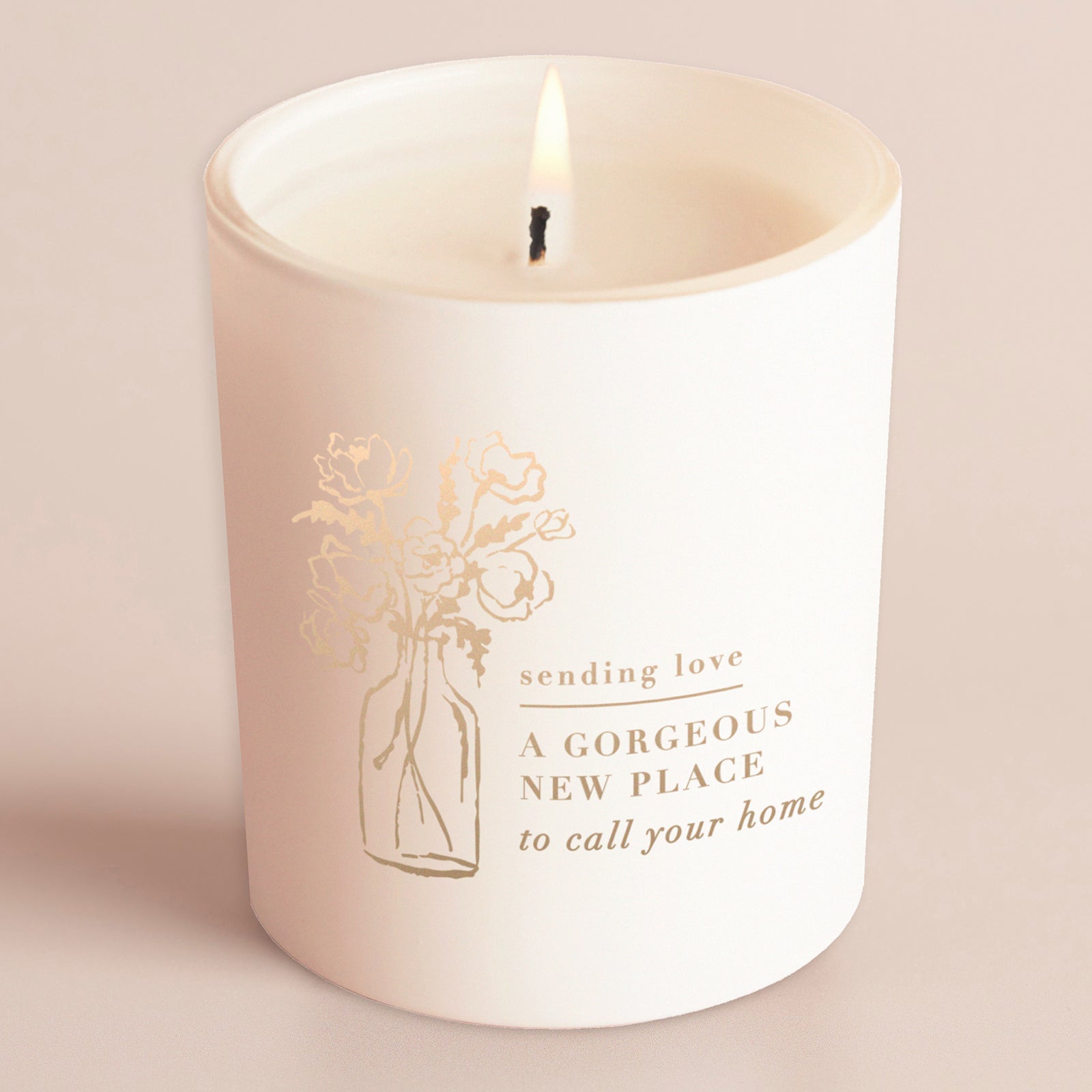 Gorgeous Place To Call Home Gift White Glow Through Candle