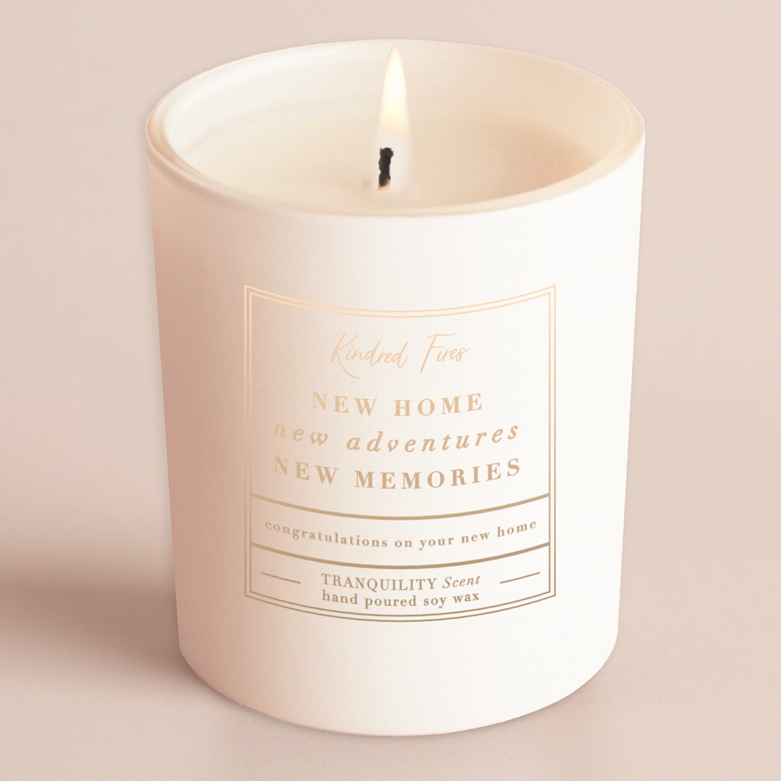 New Home Gift New Memories Glow Through White Candle