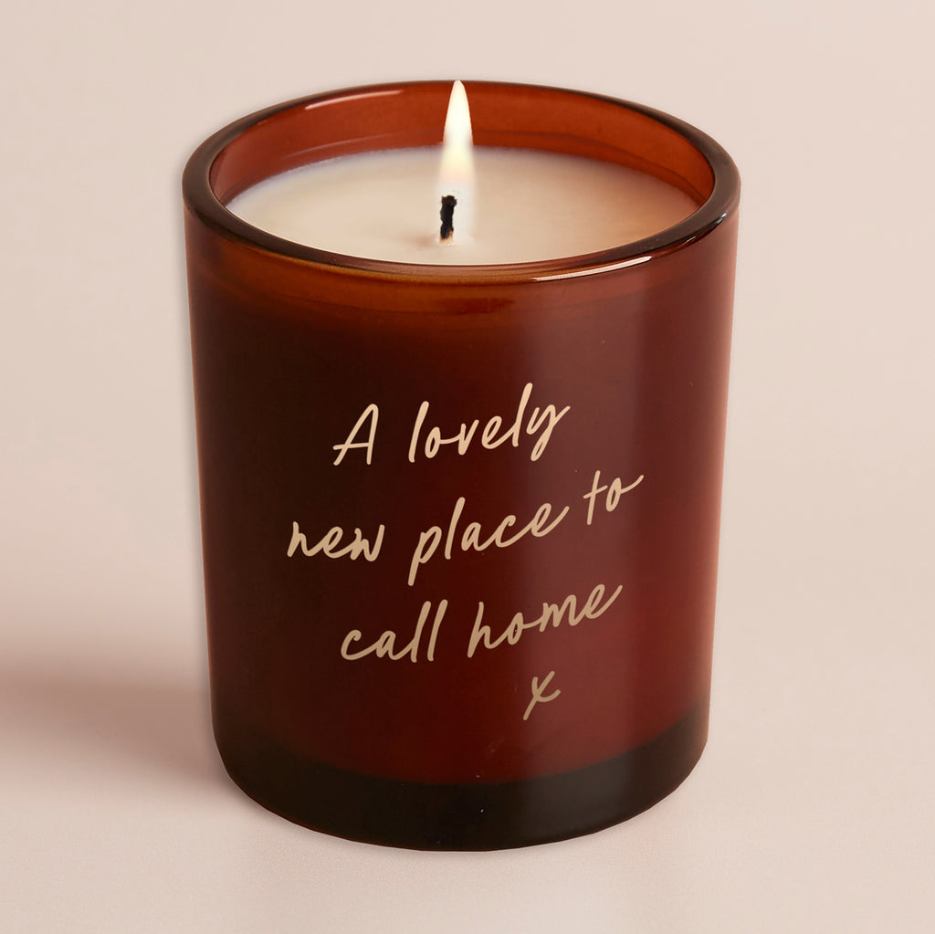 A Lovely New Home Gift Amber Glow Through Candle