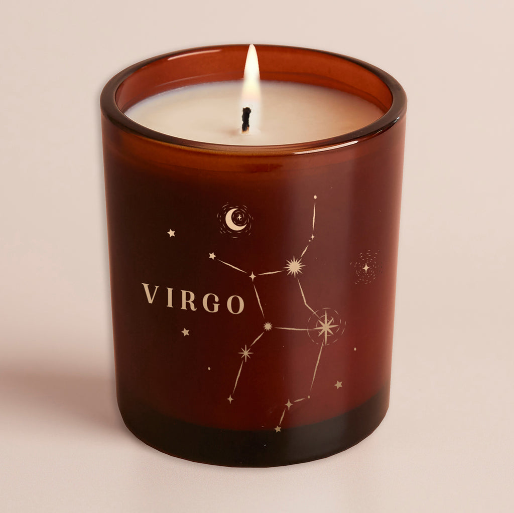 Constellation Birthday Gift Amber Glow Through Candle
