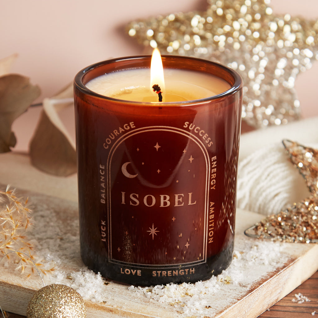 Intentions Amber Candle Manifestation Celestial Gift