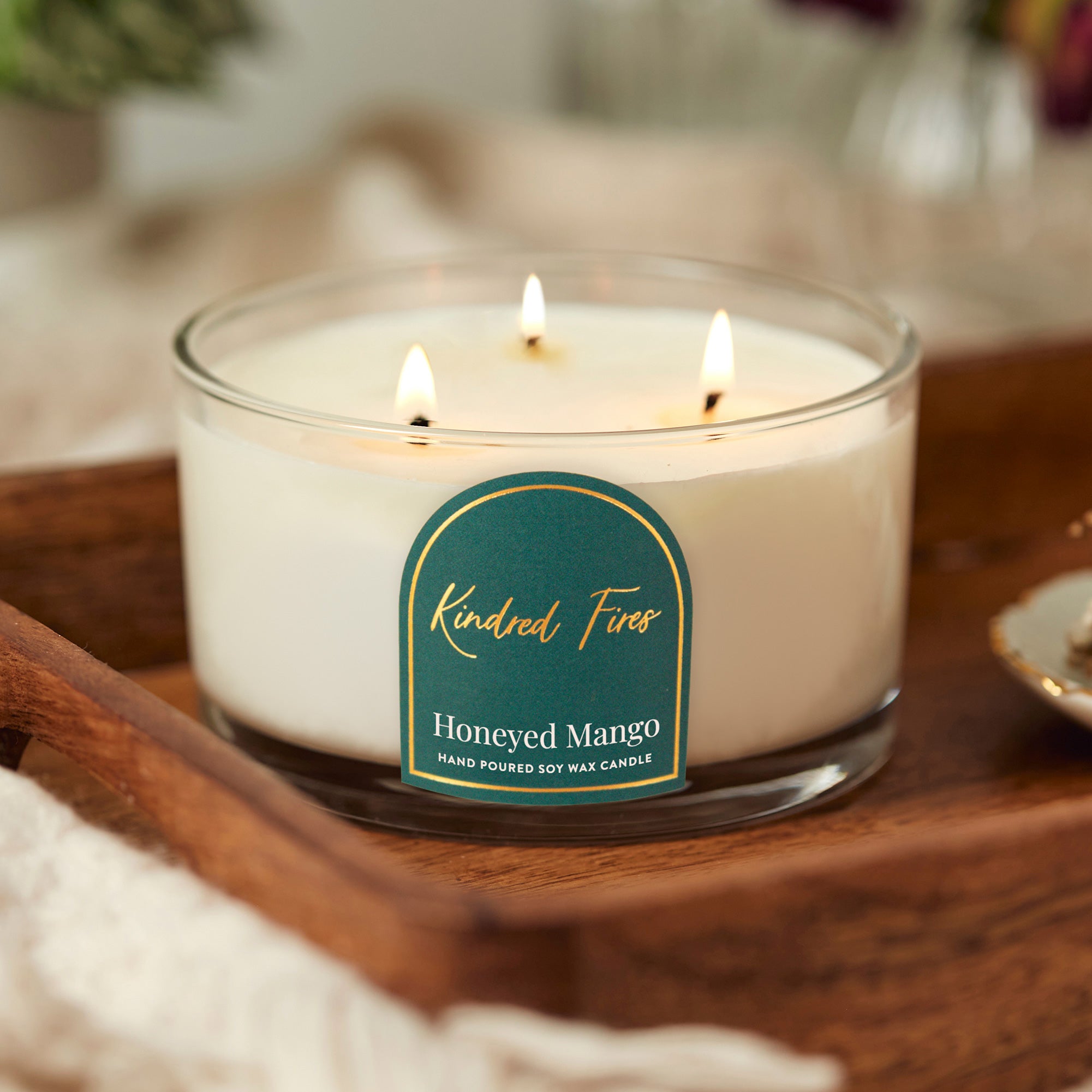 Mango Scented Luxury 3 Wick Candle Gift For Her