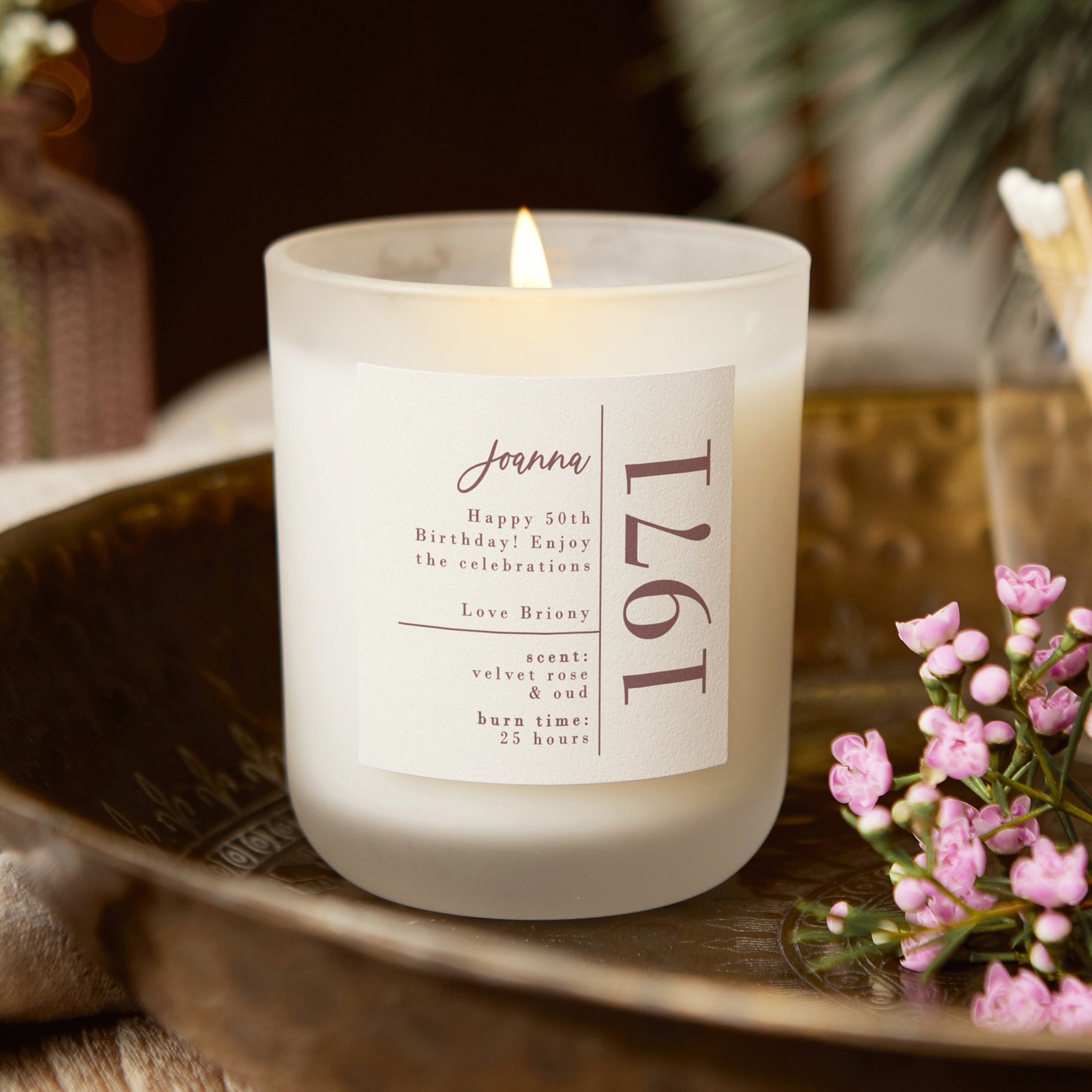 Birthday Gift for Her Any Age – Simple Scented Candle in Luxury Gift-Ready Packaging