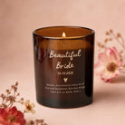 Wedding & Engagement Gift Beautiful Bride Message Candle in Luxury Gift Box, Refillable