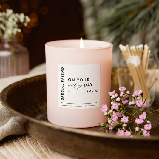 Friend Wedding Day Gift Scented Pink Candle