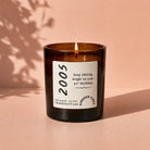Birthday Gift for Her Any Year Amber Scented Soy Wax Candle in Luxury Gift-Ready Box Refillable