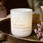 Retirement Gift Keepsake Tea Light Holder with Candles in Luxury Packaging – Personalised