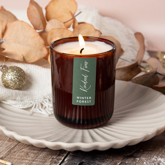 Winter Forest Scented Amber Candle