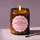 Black Raspberry & Vanilla Scented Jar Candle