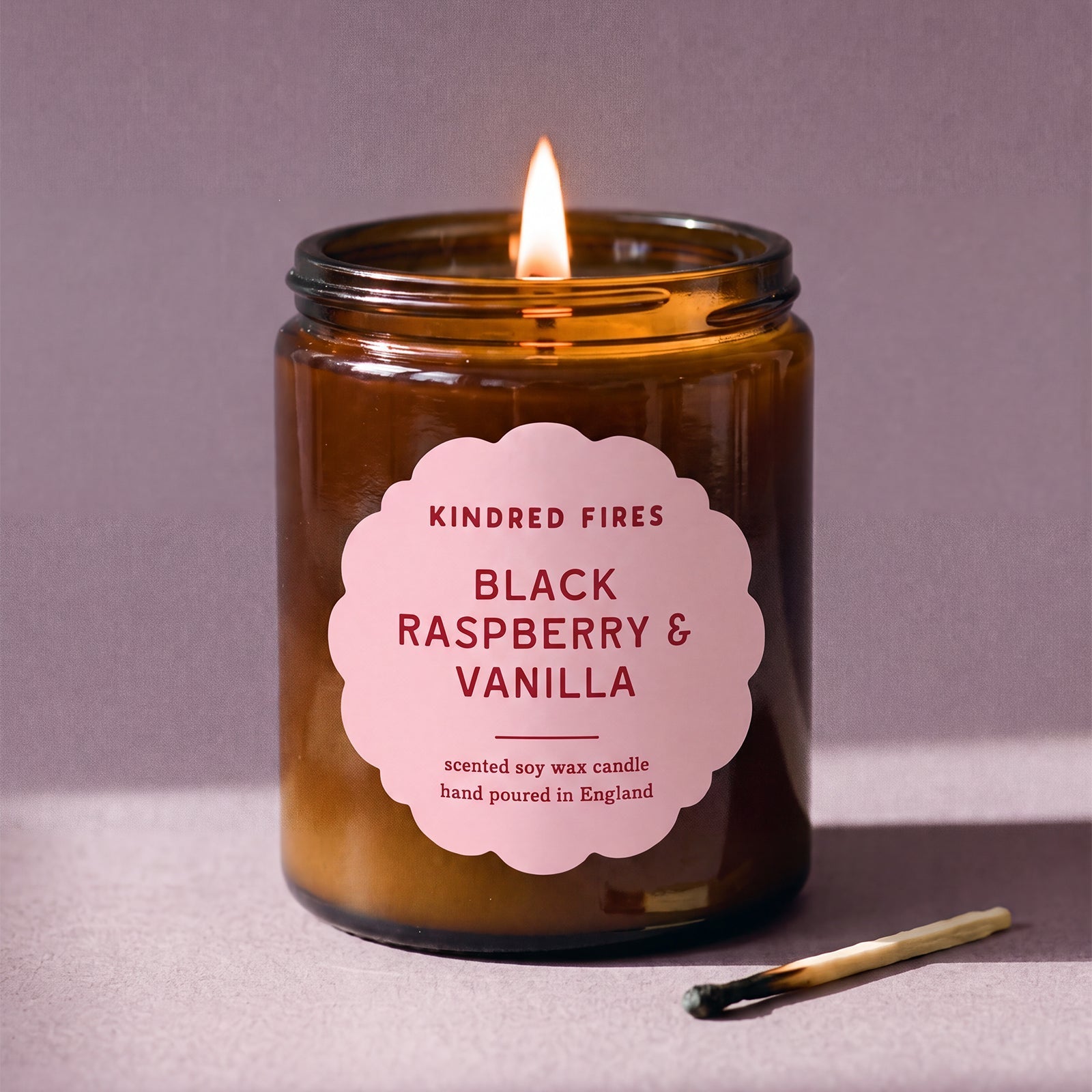 Black Raspberry & Vanilla Scented Jar Candle