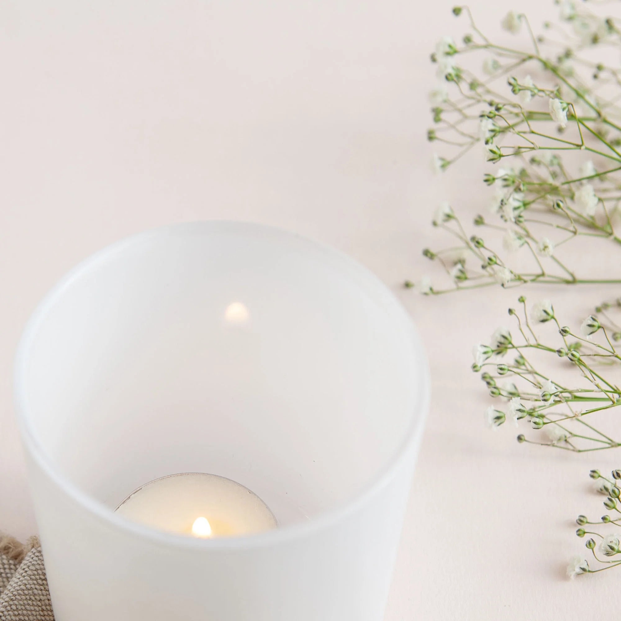 50th Birthday Gift for Her Luxury Tea Light Holder with Candles