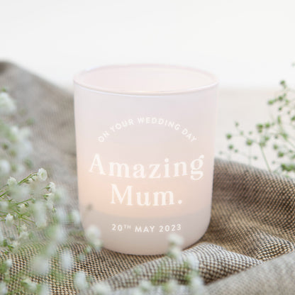 Gift For Mum on Wedding Day Keepsake Gift Tea Light Holder with Candles