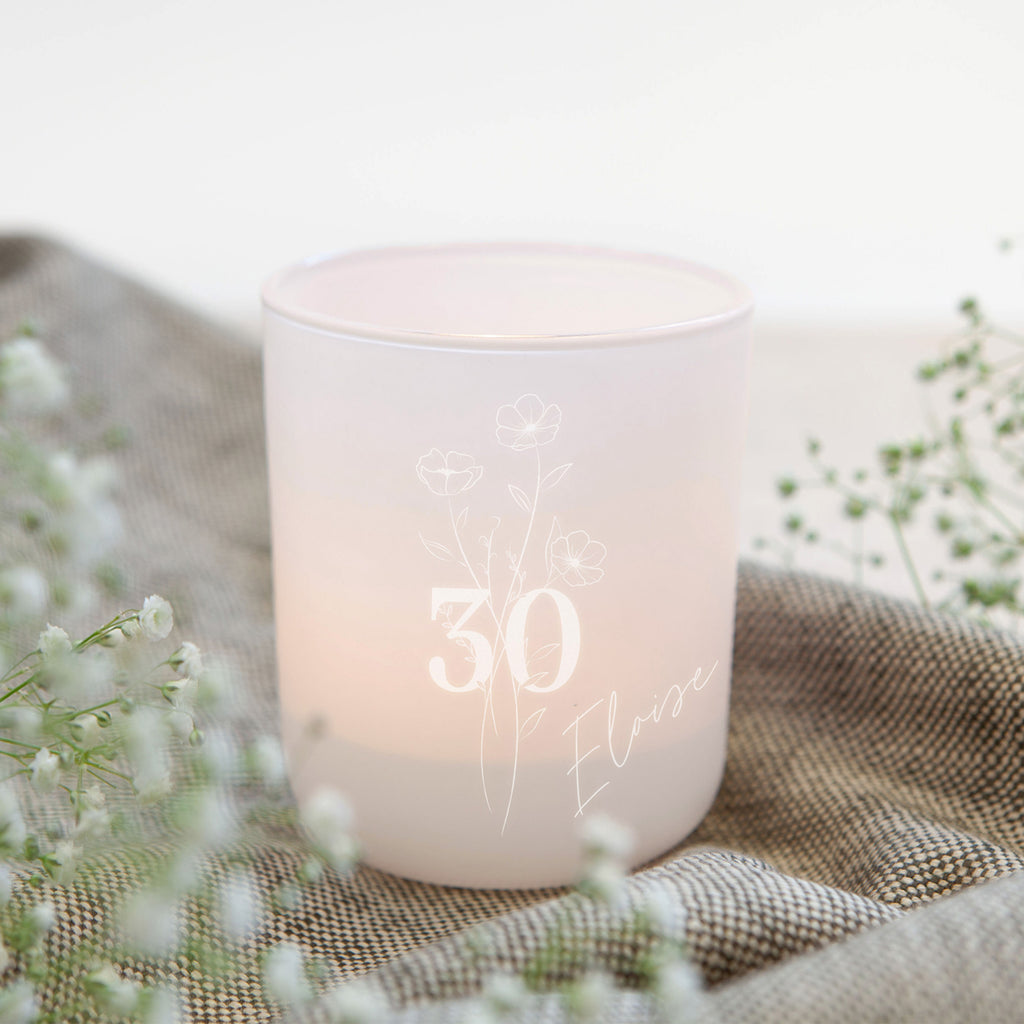 Any Age Birthday Gift for Her Luxury Tea Light Holder with Candles