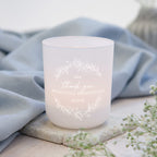 Bridesmaid Keepsake Gift Personalised Tea Light Holder with Candles