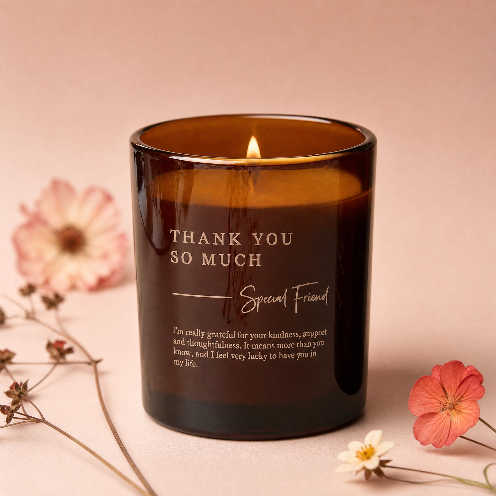 Thank You Gift Luxury Candle – Personalised Refillable Soy Wax in Luxury Gift Box
