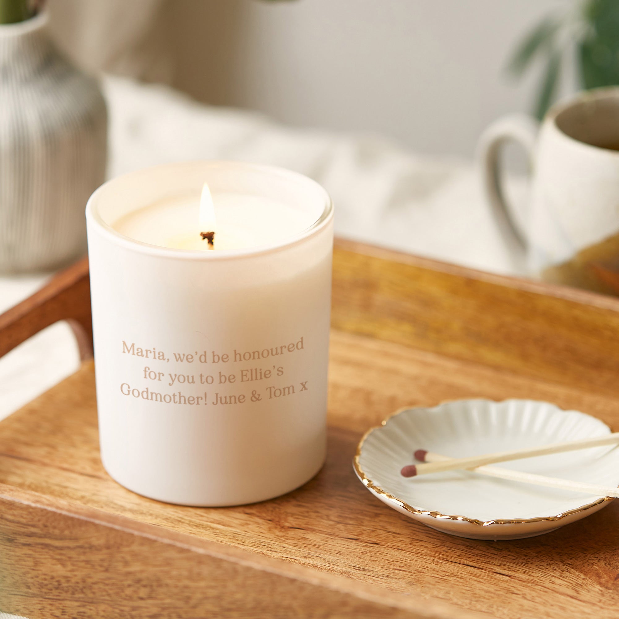 Thank You Gift Will You Be My Godmother Luxury Candle in Gift-Ready Packaging