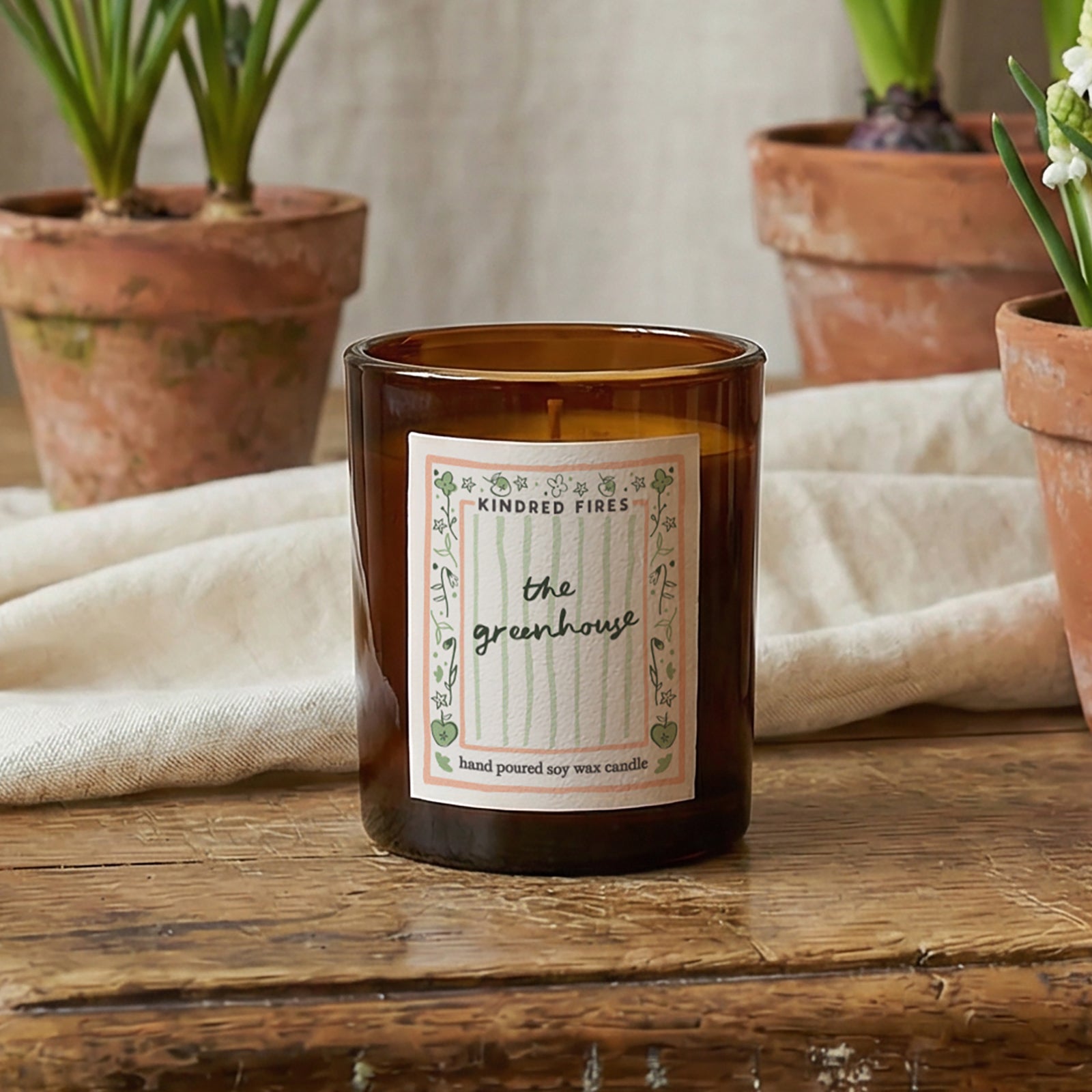 The Greenhouse Hand Poured Soy Wax Scented Candle Gift For Her