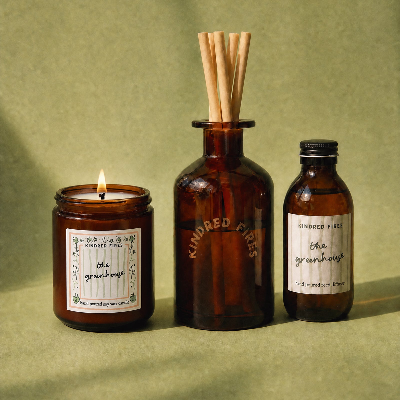 The Greenhouse Jar Scented Candle And Reed Diffuser Gift Set For Her