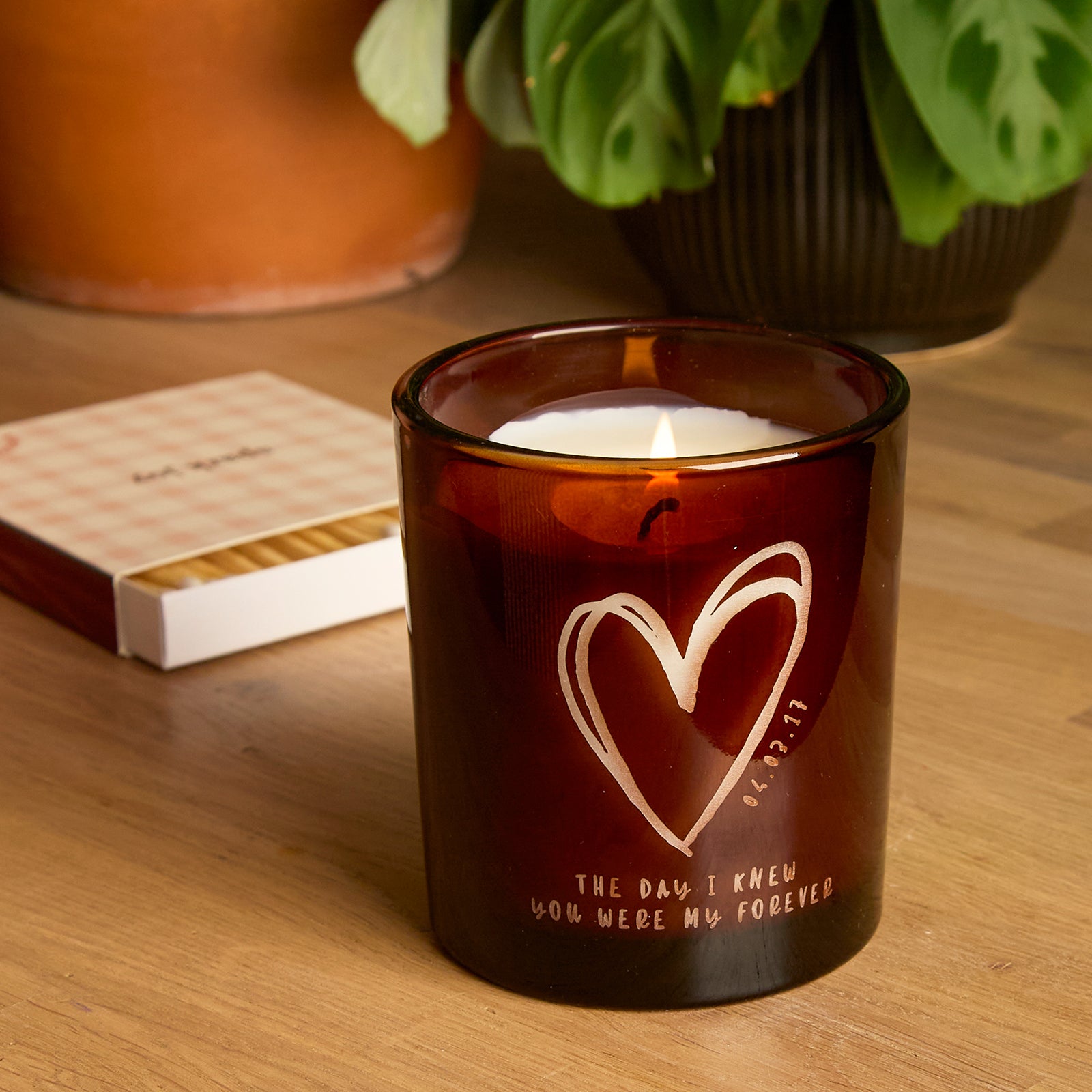 Valentine's Gift Heart Candle for Couples - Personalised Romantic Gift in Luxury Box