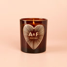 Valentine's Gift Initials Candle for Couples Personalised Romantic Gift in Luxury Box