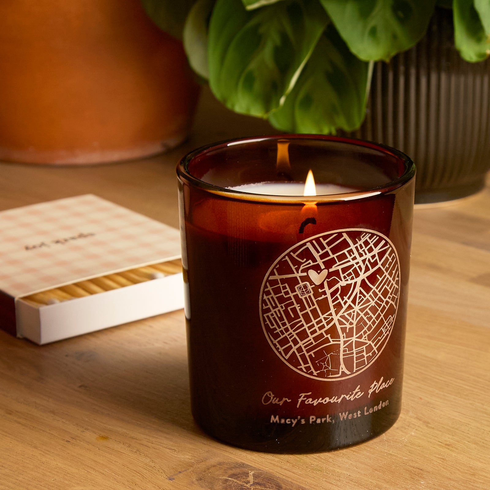 Valentine's Gift Map Candle for Couples – Personalised Romantic Gift in Luxury Box