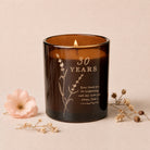 Wedding Anniversary Gift Candle Any Year Personalised Soy Wax in Luxury Gift Box Refillable