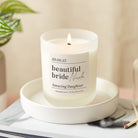 Wedding Gift Daughter Candle – Personalised Soy Wax Thank You Gift in Luxury Box