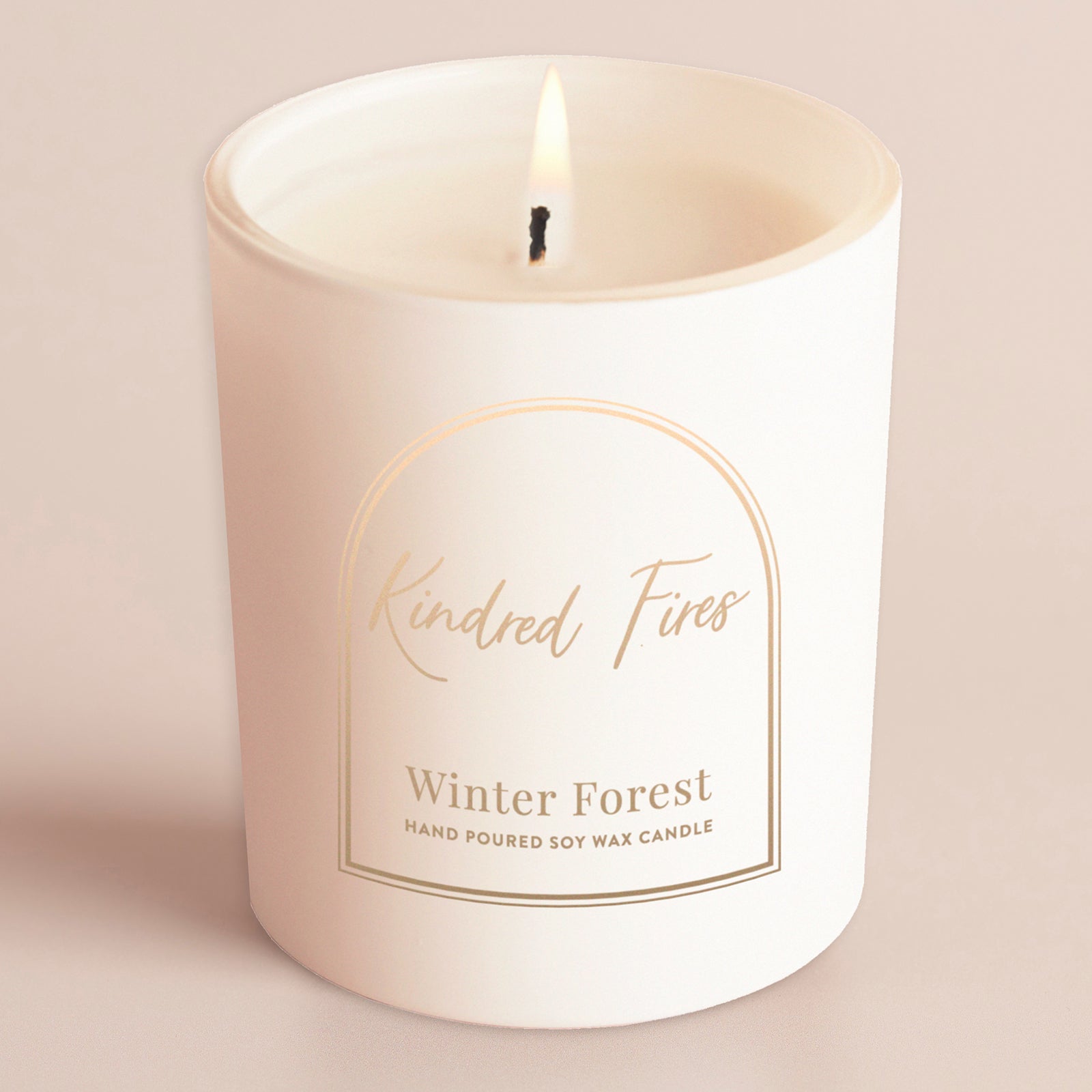 Winter Forest Scented Candle – Gift Ready Luxury Box, Engraved Pine Woody Aroma Gift