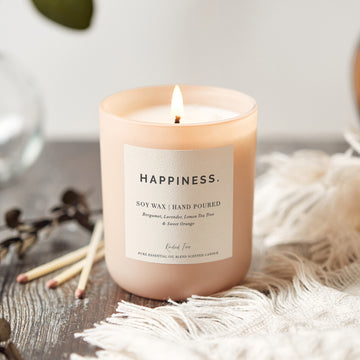 Happiness Aromatherapy Candles Happiness, Mood Boosting Happiness Candle  Toxin Free, Biodegradable 