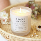 10th Anniversary Gift Personalised Candle