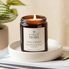 16th Wax Anniversary Gift Candle – Personalised Romantic Wedding Gift in Luxury Box