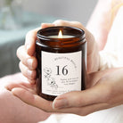 16th Birthday Gift Personalised Candle - Kindred Fires