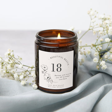 18th Birthday Gift Personalised Candle - Kindred Fires
