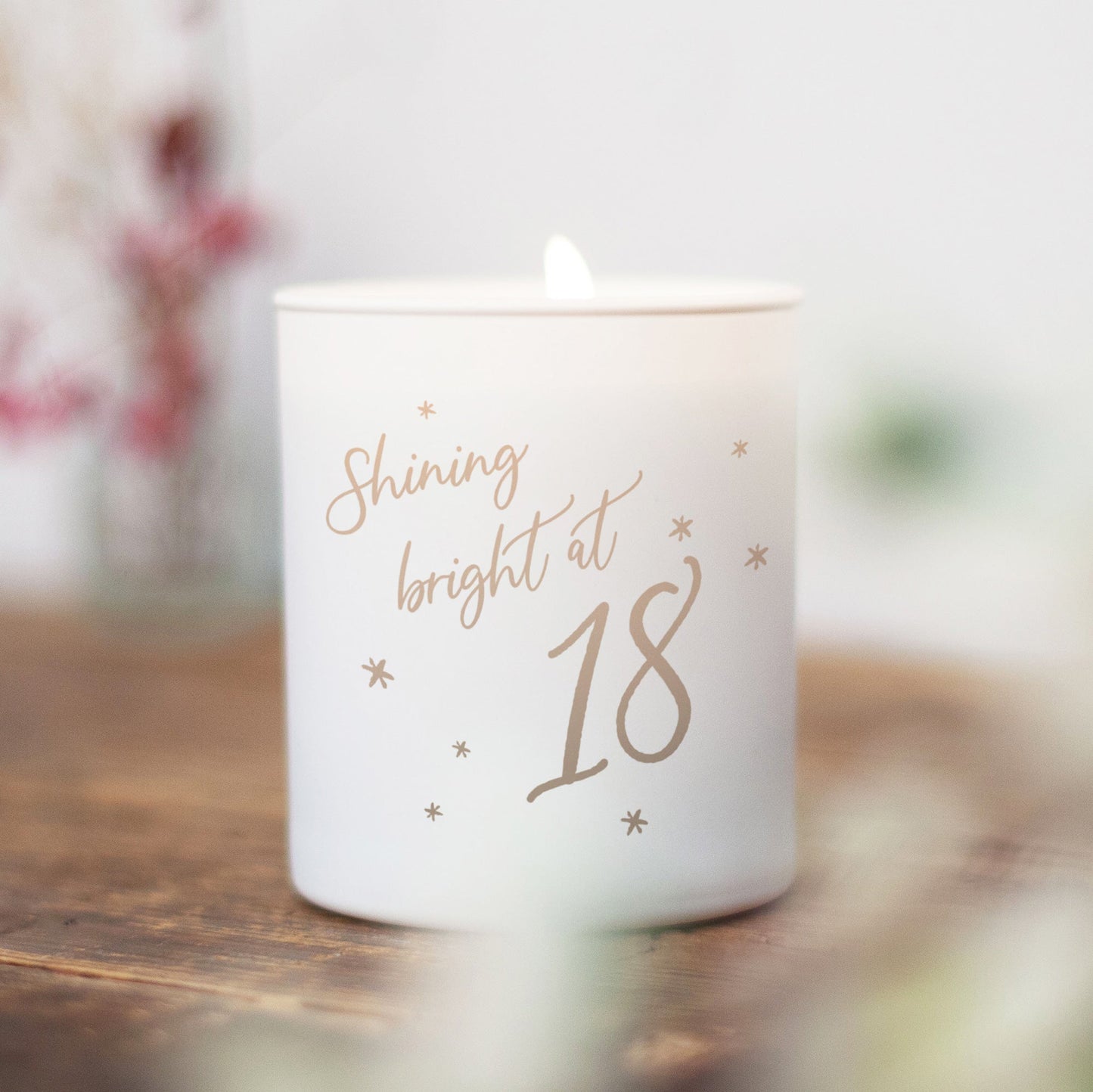 18th Birthday Gift Shining Bright Candle - Kindred Fires
