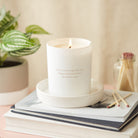 1st Wedding Anniversary Gift - Personalised Soy Wax Glow Through Candle in Luxury Box