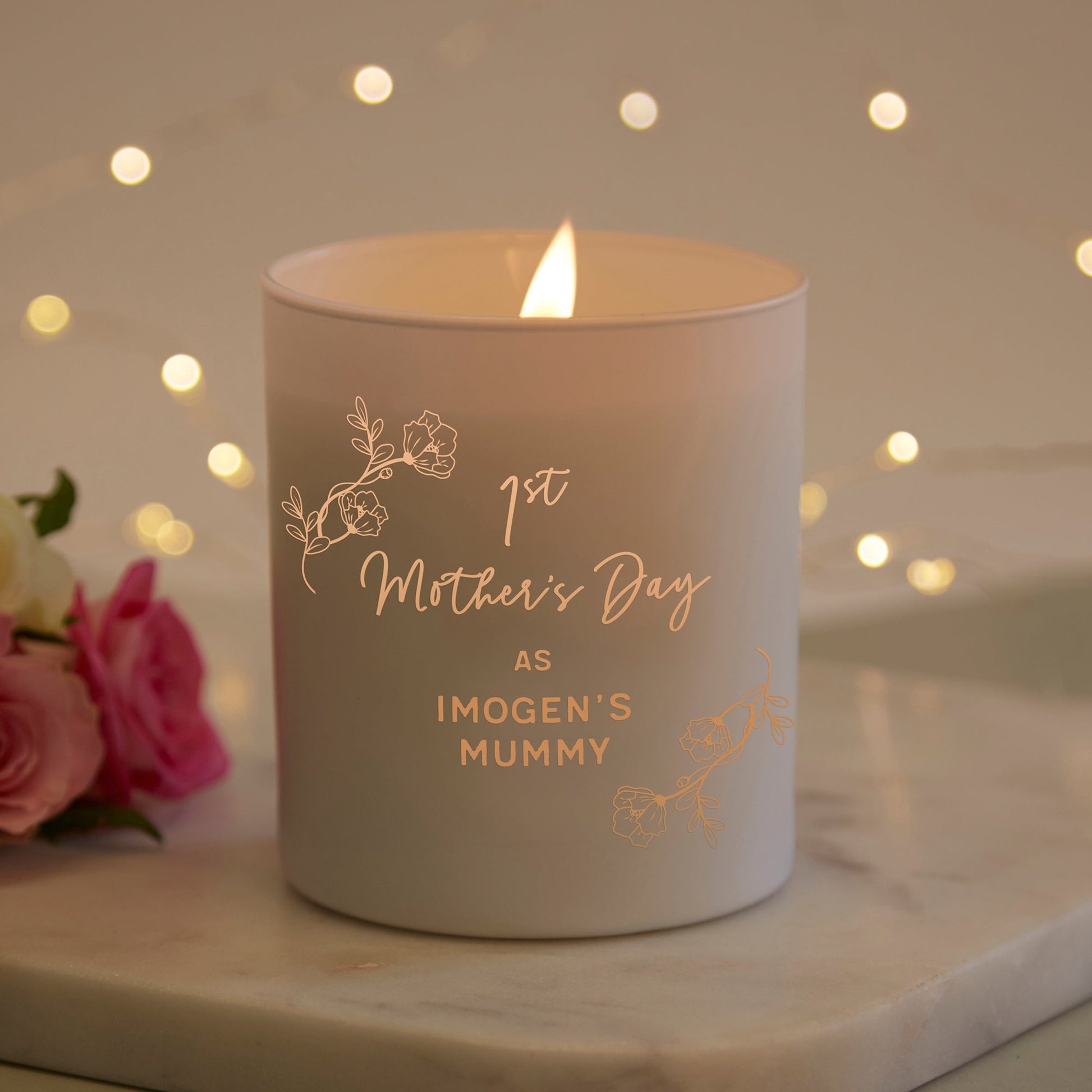 1st Mother's Day Gift Personalised Candle - Kindred Fires