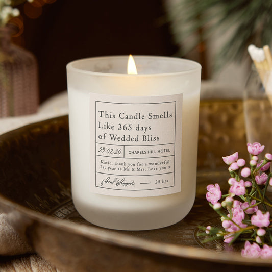 1st Wedding Anniversary Gift 365 Days Candle - Kindred Fires