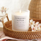 20th Anniversary Gift Personalised Candle