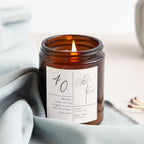40th Birthday Gift Floral Personalised Candle - Kindred Fires