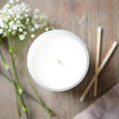 60th Birthday Gift Simple Frosted Candle - Kindred Fires