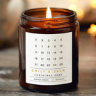 Christmas Gift Advent Calendar Candle for Couples Scented Apothecary Jar in Luxury Box